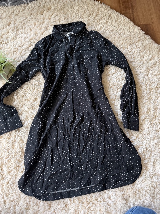 Old Navy Dresses & Skirts - Old Navy Black and White Polka Dot Button-Up spring cute Maxi dress